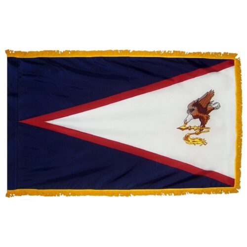 American Samoa Flag Fringe Finish