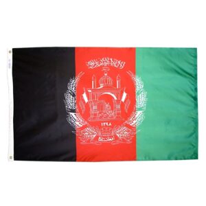 Nylon Afghanistan Flag Grommets Finish