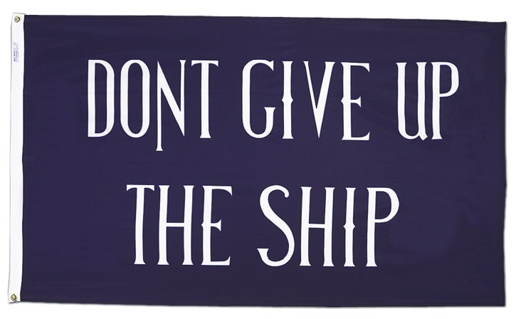 Commodore Perry Flag - Grommets 2 Commodore Perry Flag Grommets Finish