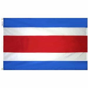Nylon Costa Rica Civil Flag Grommets Finish