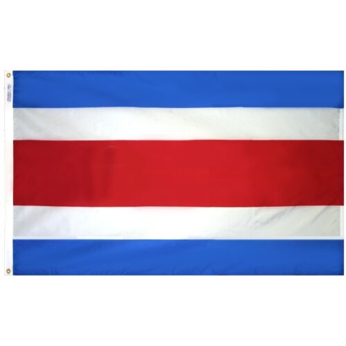 Nylon Costa Rica Civil Flag Grommets Finish