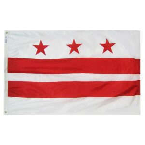 District of Columbia Flag Grommets Finish