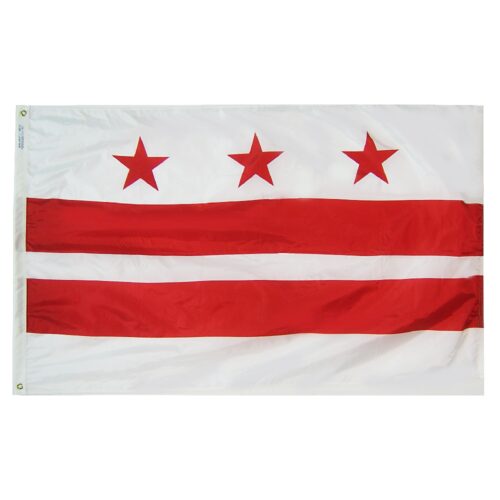District of Columbia Flag Grommets Finish