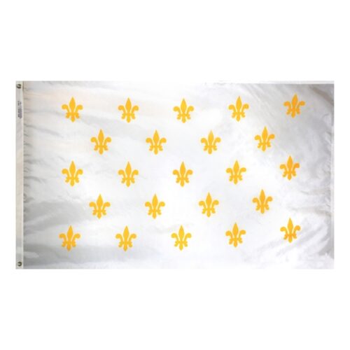 Fleur De Lis Flag Grommets White