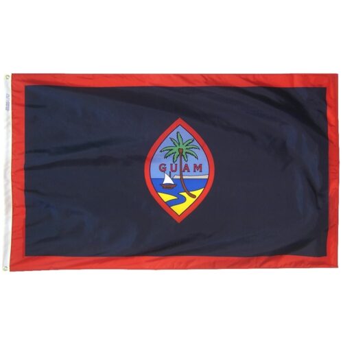 Guam Flag Grommets Finish