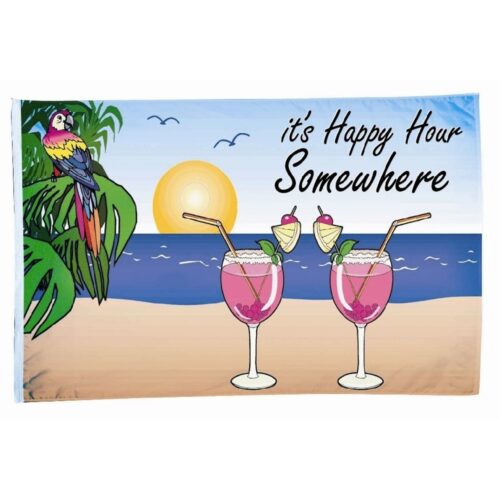 Happy Hour Flag Grommets Finish