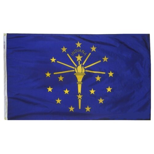 Indiana Flag Grommets Finish