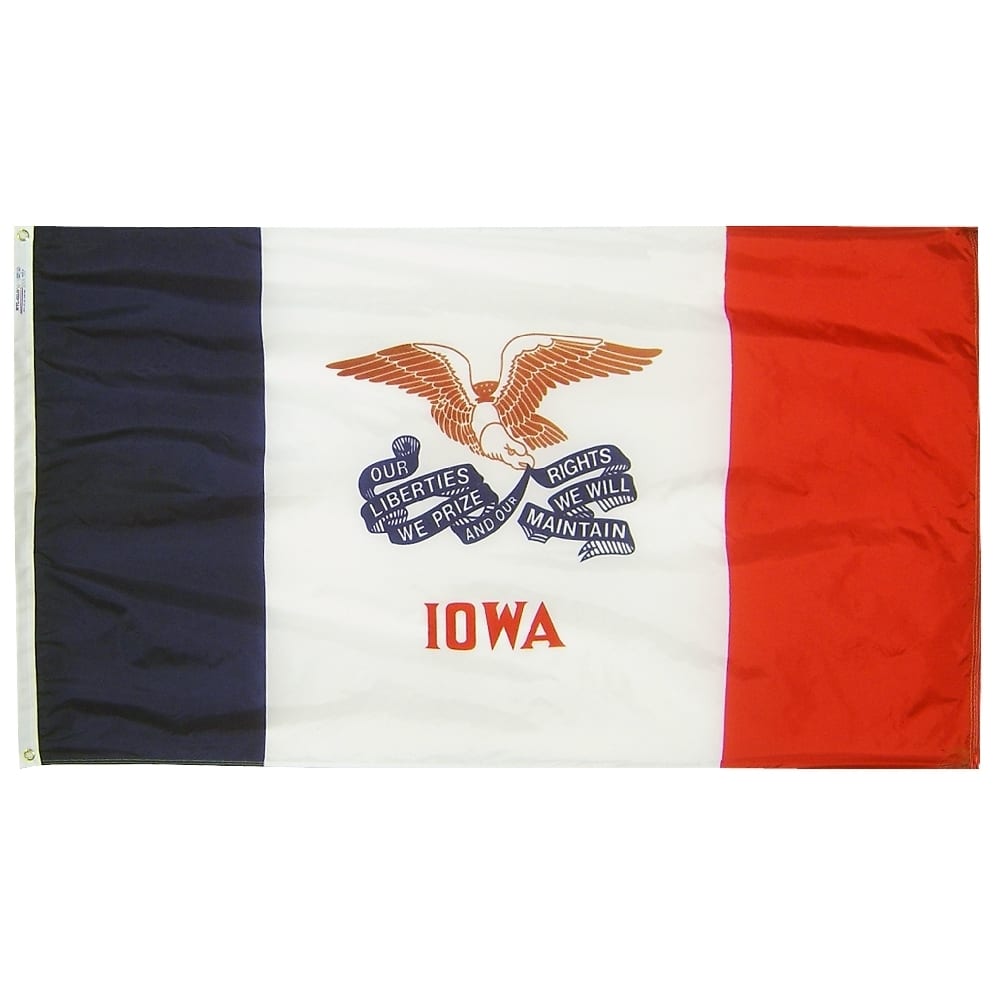 Iowa Flag - Grommets 12 Iowa Flag Grommets Finish