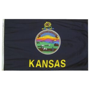 Kansas Flag Grommets Finish