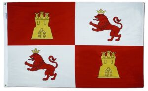 Lions and Castles Flag Grommets Finish