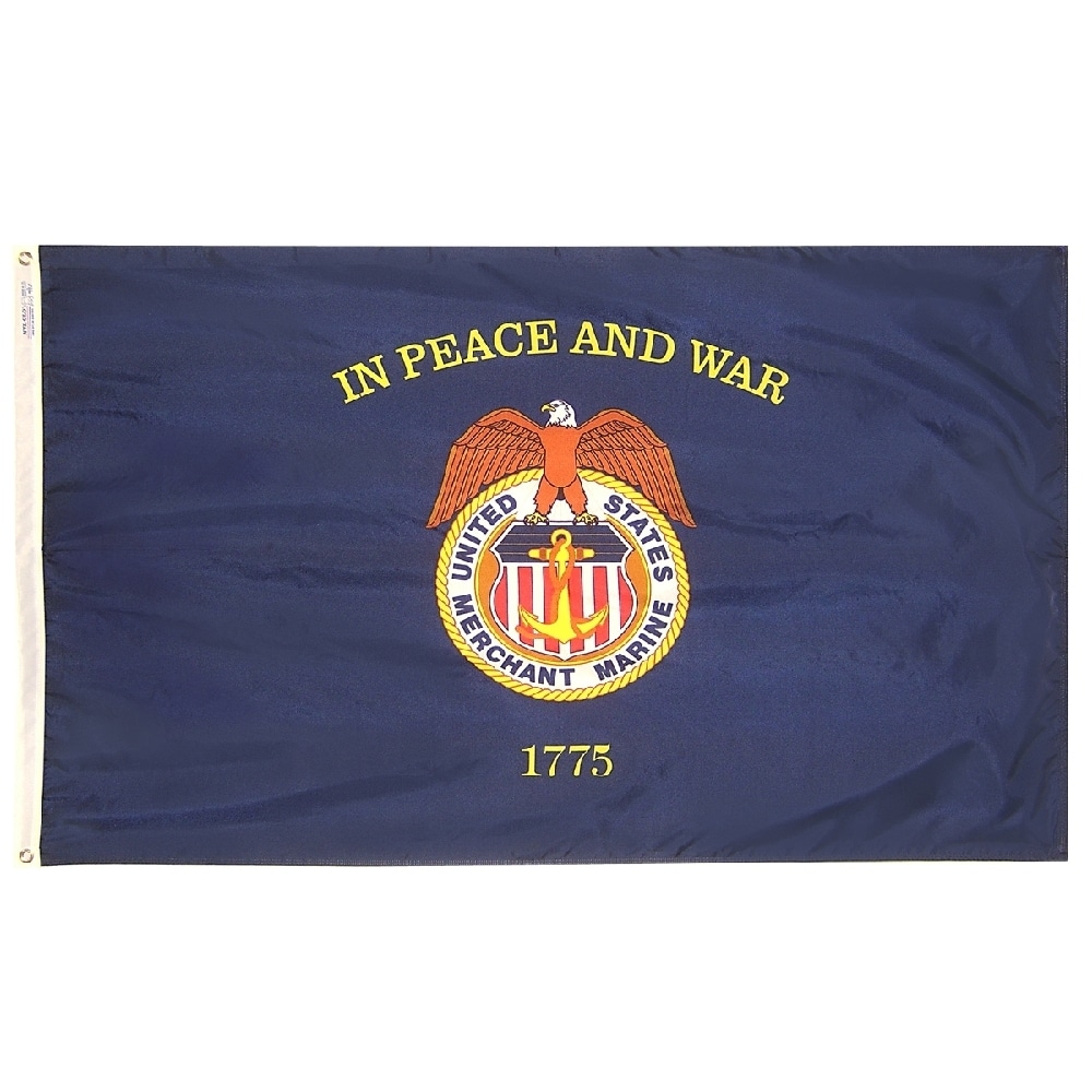 Merchant Marine Flag - Grommets 2 Merchant Marine Flag Grommets Finish