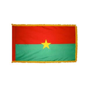 Burkina Faso Flag Fringe Finish