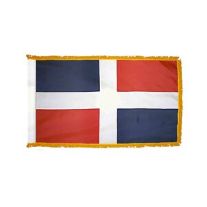 Dominican Republic Civil Flag Fringe Finish