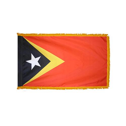 Premium East Timor-Leste Flag Fringe Finish