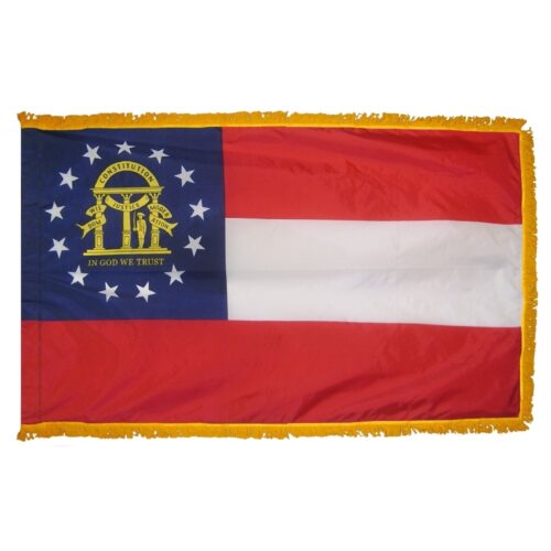 Georgia Flag Fringe Finish