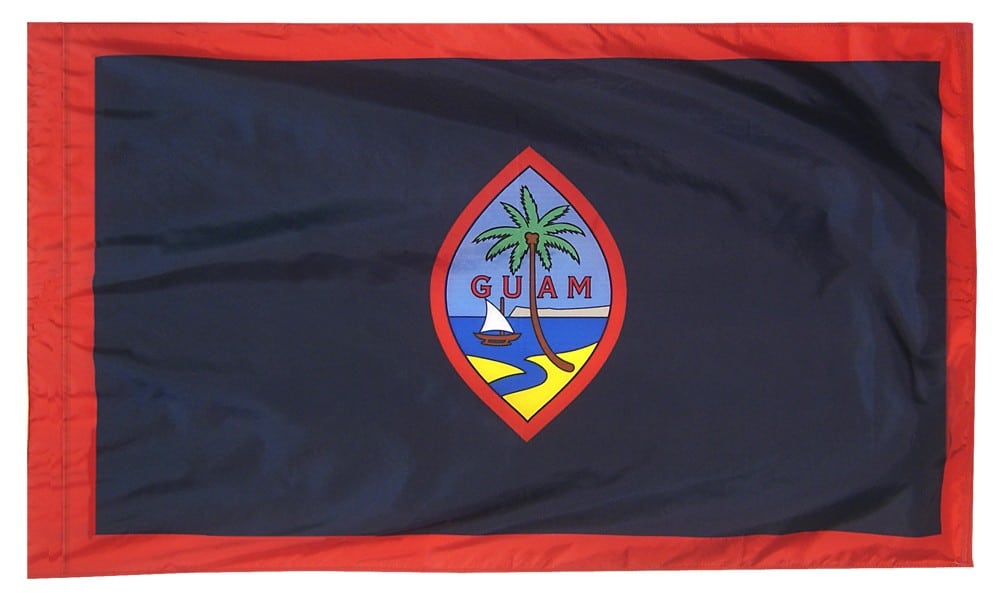 Guam Flag - Pole Hem 2 Guam Flag Pole Hem Finish