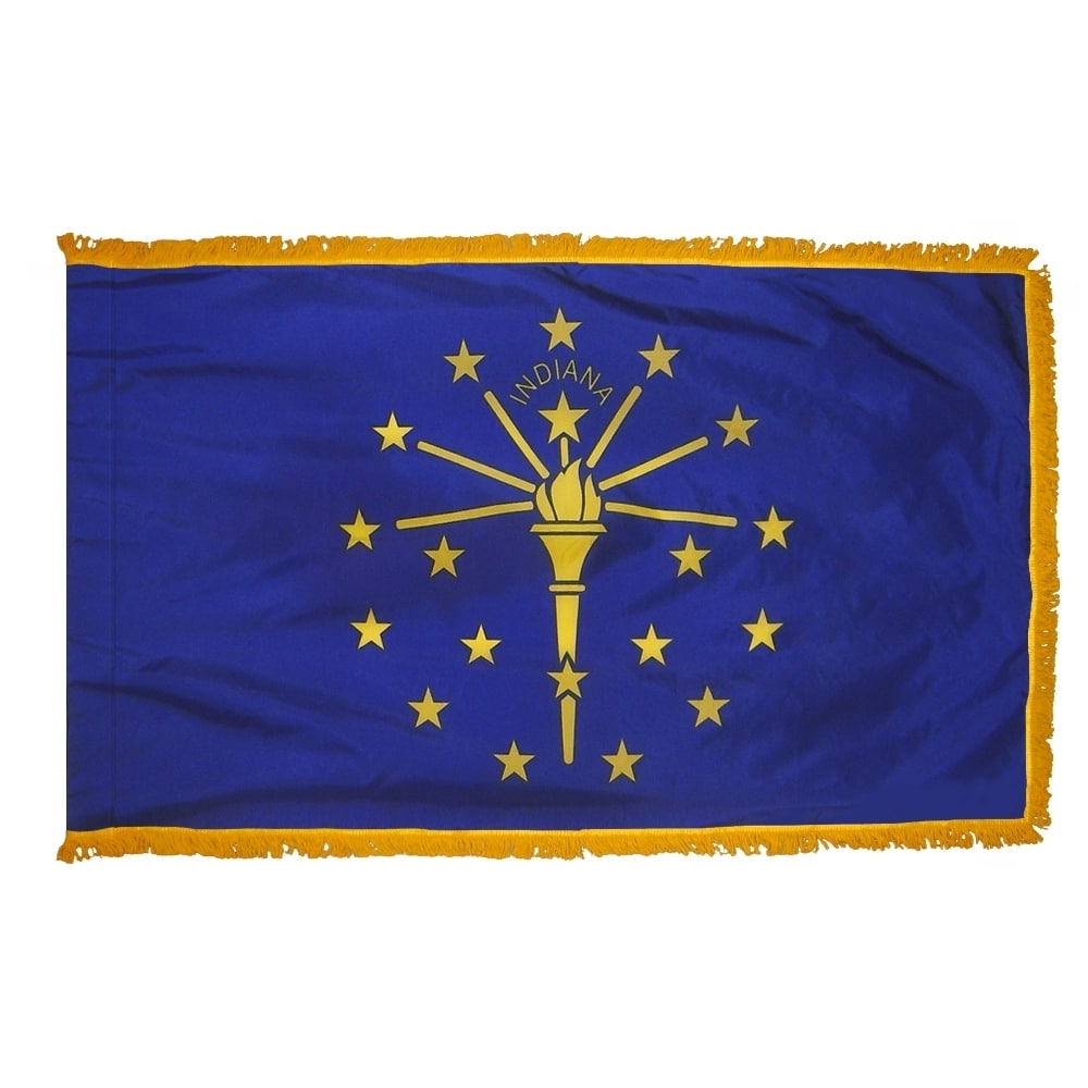 Indiana Flag - Fringe 2 Indiana Flag Fringe Finish