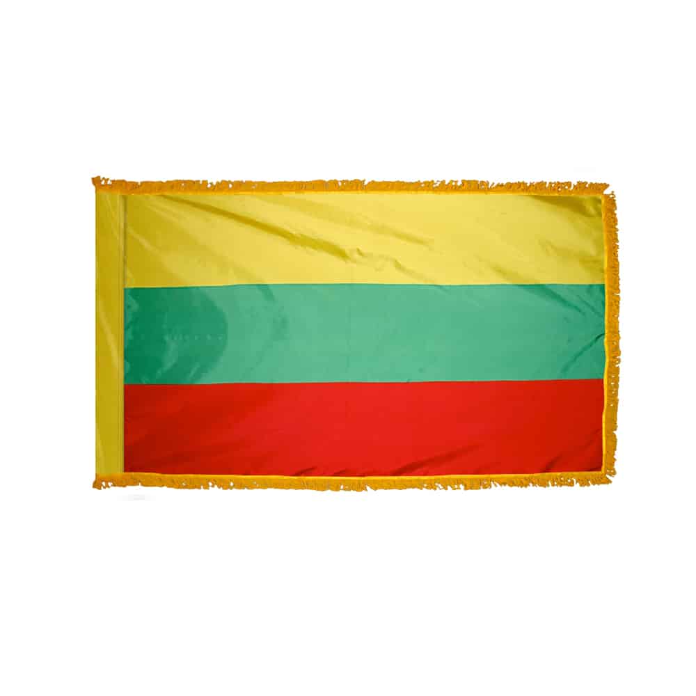 Lithuania Flag - Fringe 2 Premium Lithuania Flag Fringe Finish