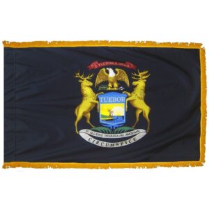 Michigan Flag Fringe Finish