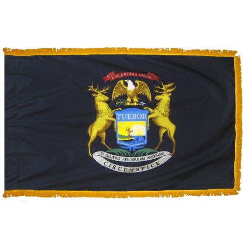 Michigan Flag Fringe Finish