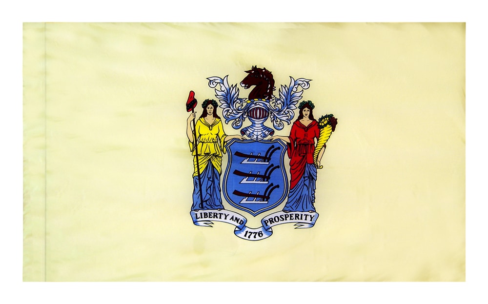 New Jersey Flag - Pole Hem 2 New Jersey Flag Pole Hem Finish
