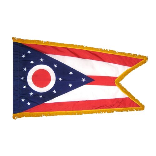 Ohio Flag Fringe Finish