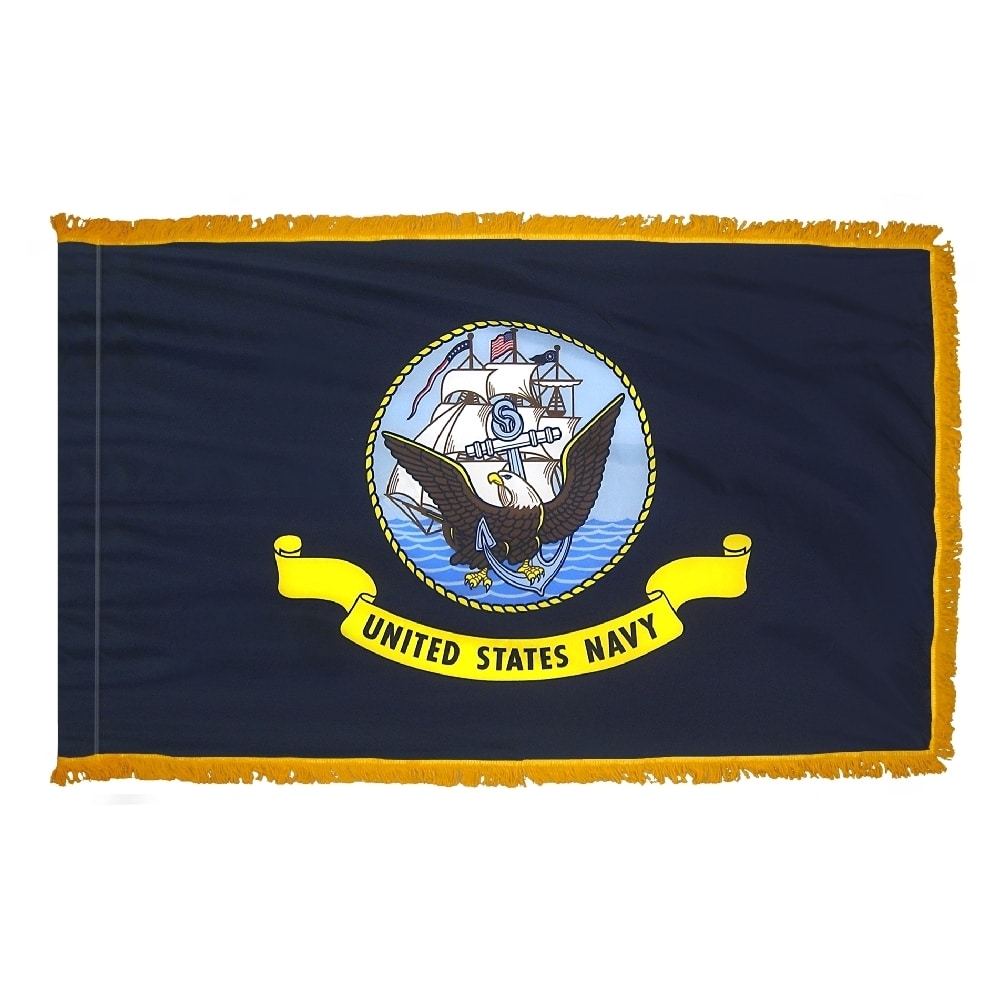 Navy Flag - Fringe 2 US Navy Flag Fringe Finish
