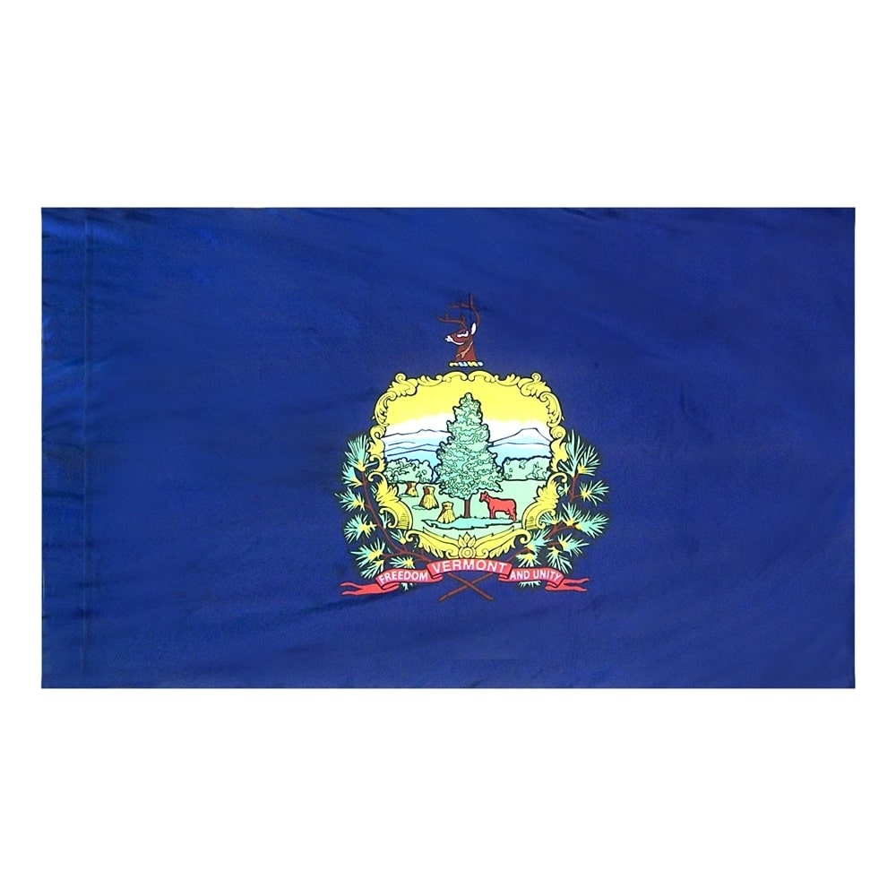 Vermont Flag - Pole Hem 2 Vermont Flag Pole Hem Finish