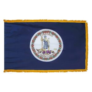 Virginia Flag Gold Fringe Finish