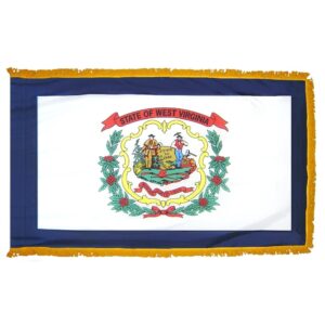 West Virginia Flag Fringe Finish