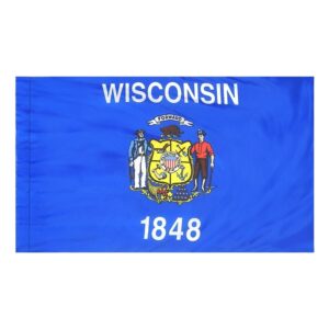 Wisconsin Flag Pole Hem Finish