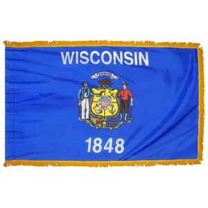 Wisconsin Flag Fringe Finish