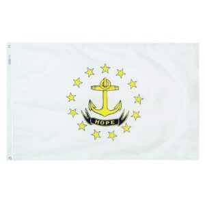 Rhode Island Flag Grommets Finish