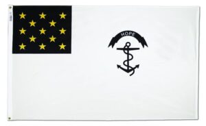 Rhode Island Regiment Flag Grommets Finish