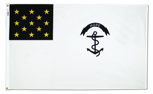 Rhode Island Regiment Flag Grommets Finish