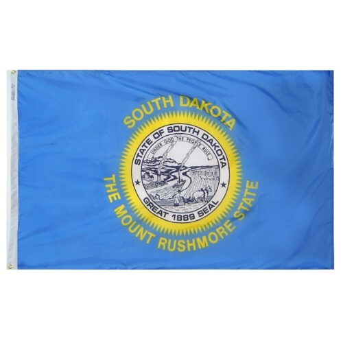 South Dakota Flag Grommets Finish