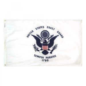 United States Coast Guard Flag Grommets Finish