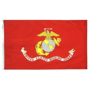 Marine Corps Flag Grommets Finish