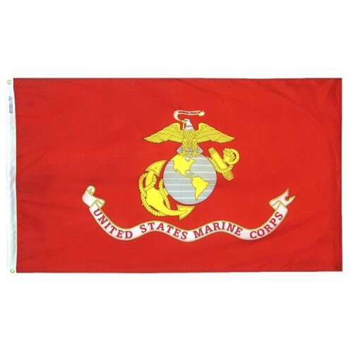 Marine Corps Flag Grommets Finish