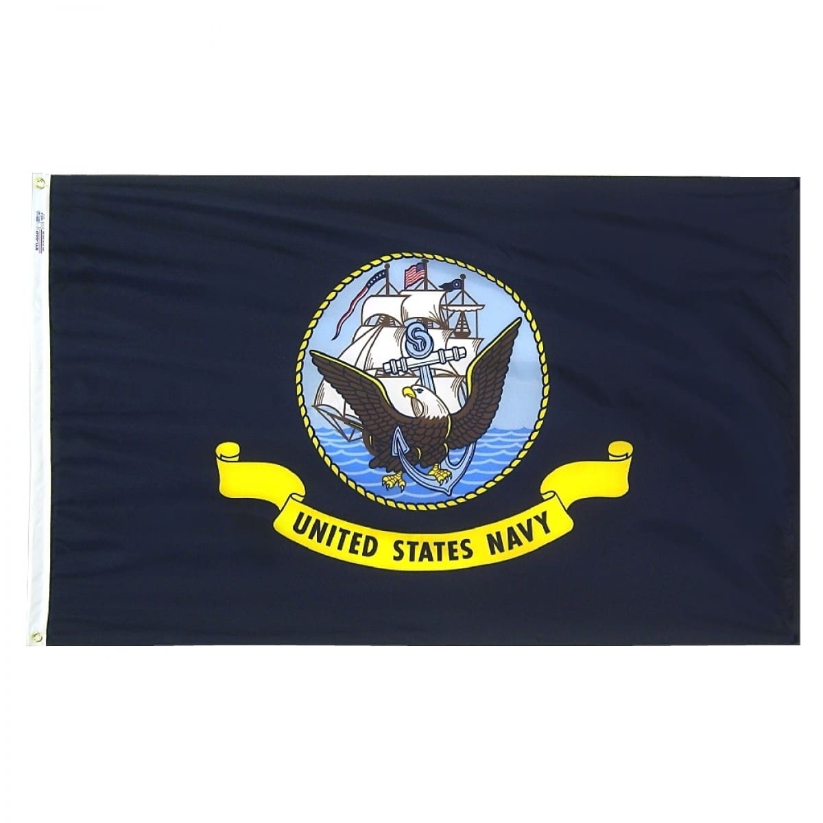 United States Navy Flag - Grommets 7 Premium United States Navy Flag