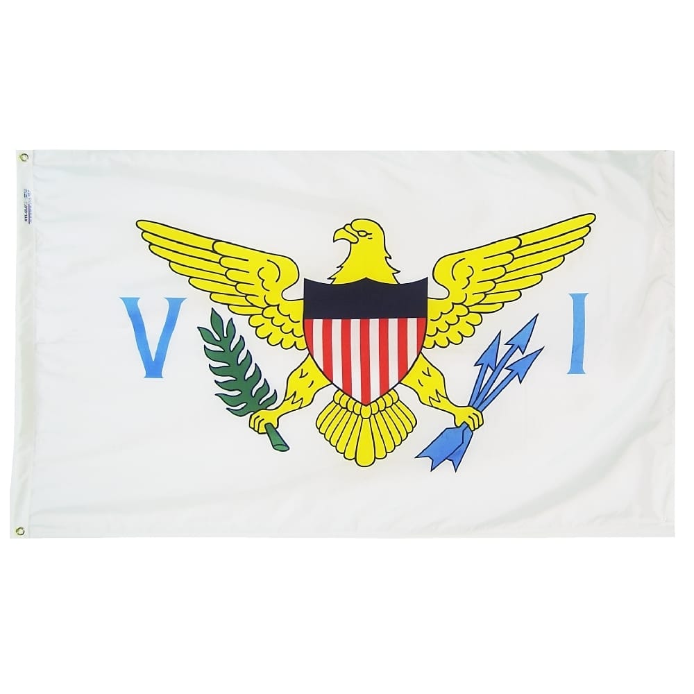 Virgin Islands Flag - Grommets 2 Virgin Islands Flag Grommets Finish
