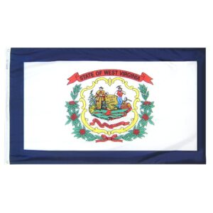 West Virginia Flag Grommets Finish