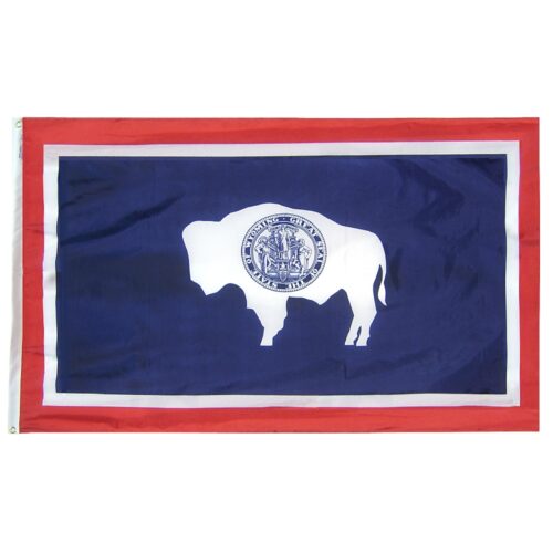 Wyoming Flag Grommets Finish