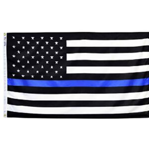 Thin Blue Line US Flag Grommets Finish