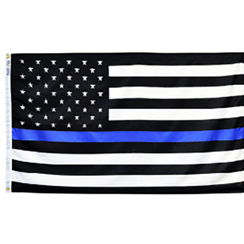 Thin Blue Line US Flag Grommets Finish