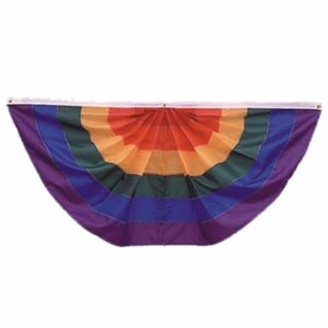 Sewn Rainbow Fan Grommets Finish