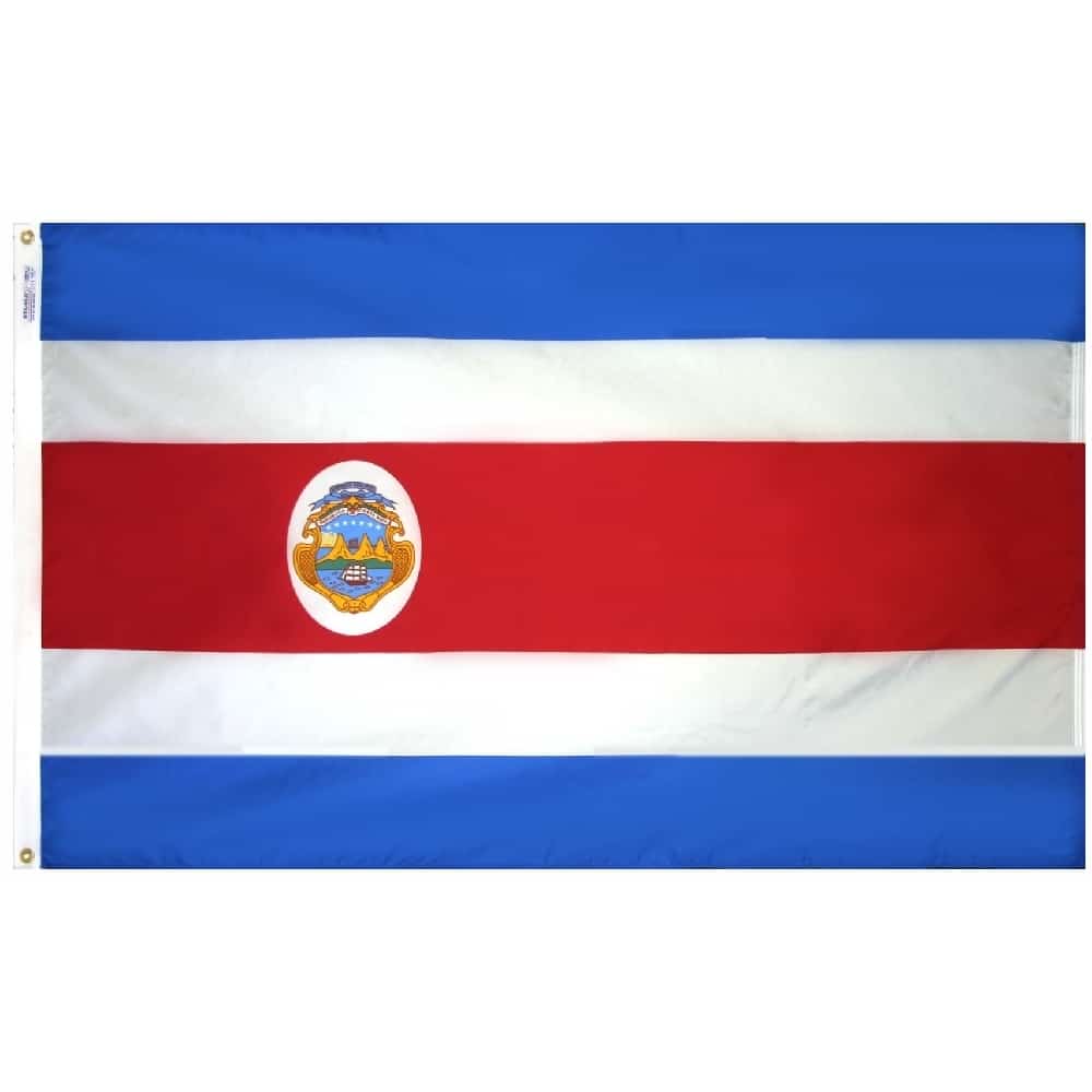 Costa Rica Government Flag - Grommets 2 Costa Rica Government Flag