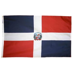 Nylon Dominican Republic Government Flag Grommets Finish