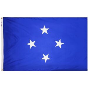 Nylon Micronesia Flag Grommets Finish
