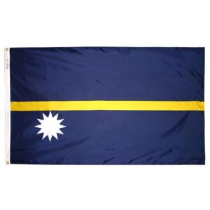 Nylon Nauru Flag Grommets Finish